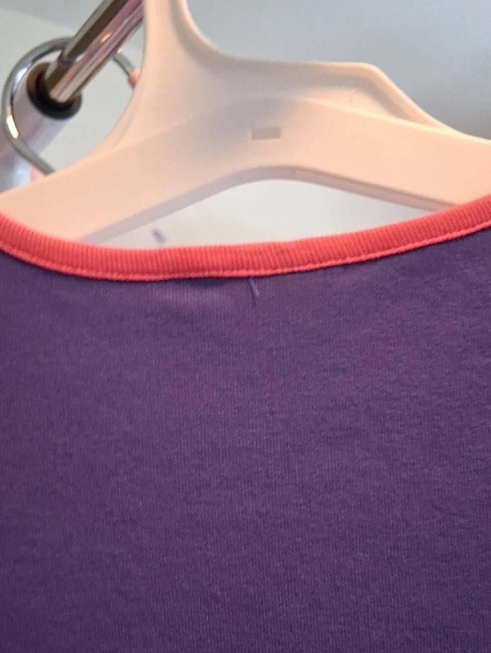 Gymboree Purple Long Sleeve Top with Pink Trim & Dino Patch